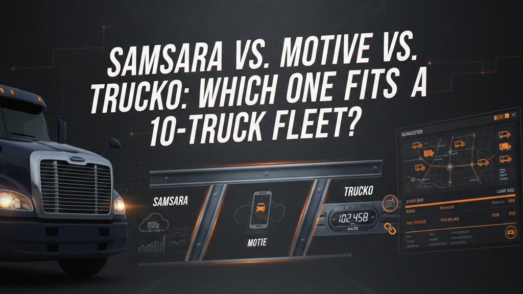 Thumbnail for: Samsara vs. Motive vs. Trucko: Which One Fits a 10-Truck Fleet?